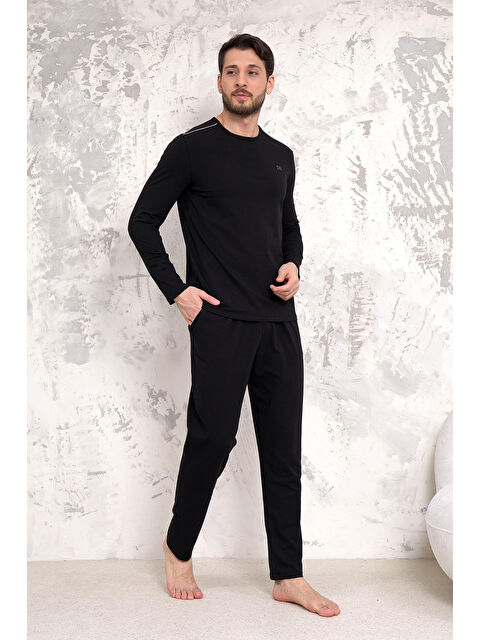 D'S damat Ds Damat Maschio Pamuk Pijama Takımı SİYAH - S000532208-19351