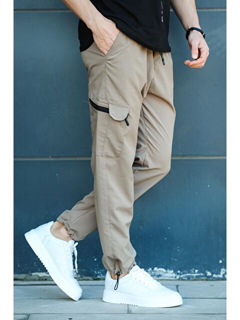 Oksit Bl 2111 Kort Paraşüt Düz İpli Paça Tactical Kargo Cepli Erkek Eşofman Alt - S000144337-4557