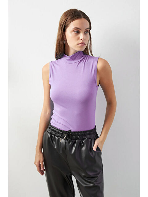 Bipantolon Kadın Lila Kolsuz Bluz - S000513198-17878