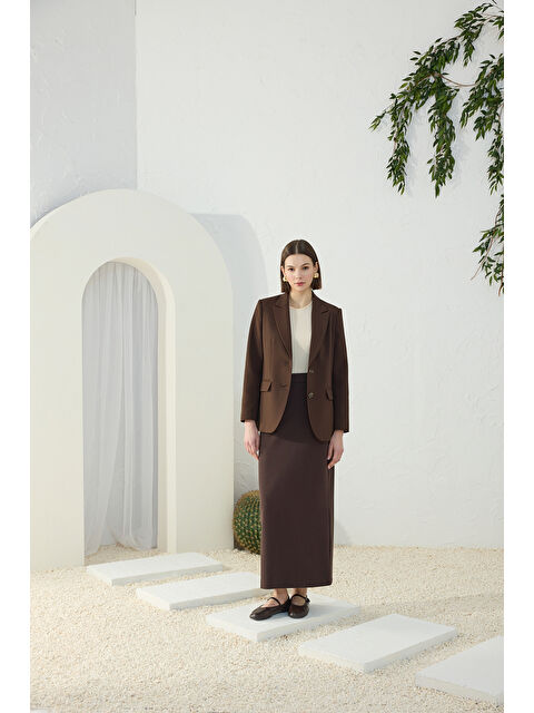 AKER Kahverengi Klasik Kalem Etek