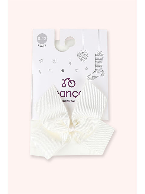 Panço Kız Çocuk Kurdela Detaylı Dizaltı Kemik Çorap