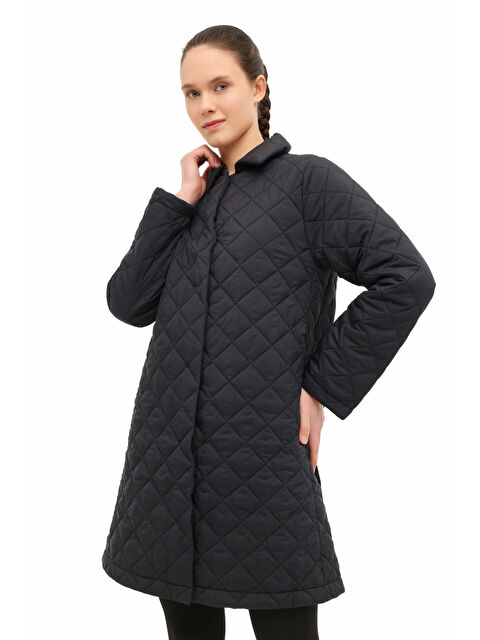 Kinetix WL 4MERTENS 5PR Siyah Kadın Uzun Kaban