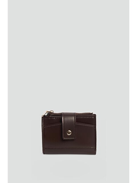 Shulebags Payer Çıtçıtlı Kadın Cüzdan Kahve - S000436856-19413