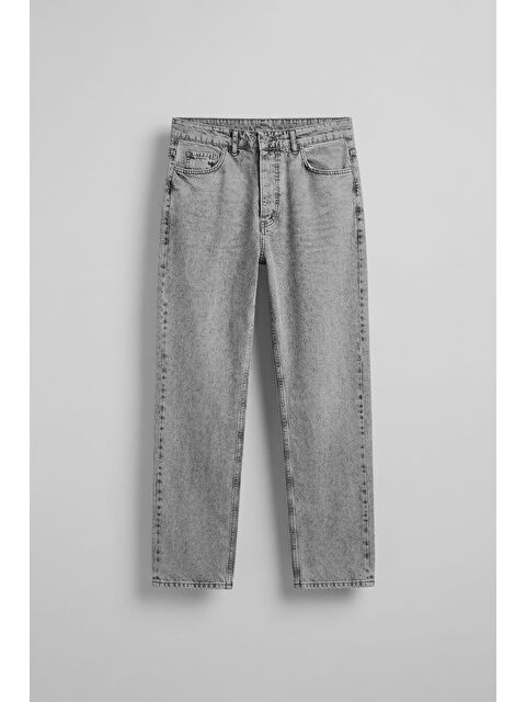 Abluka Online Erkek Baggy Soluk Efekt Jean Pantolon Gri