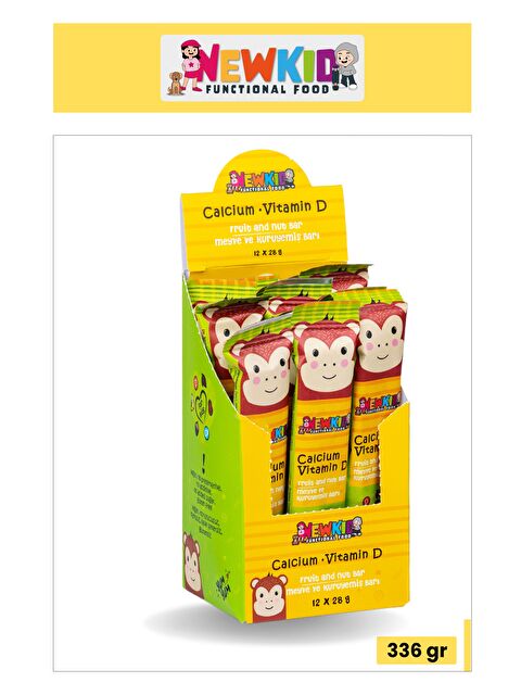 New Kid Çocuklara Özel Muzlu, Fındıklı Hurma Barı- Kalsiyum Ve Vitamin D ilaveli vegan 12 Adet - S000394772-37243
