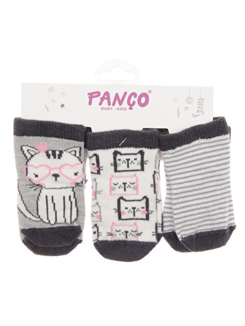 Panço Kız Bebek 3'lü Çorap - S000498008-10231