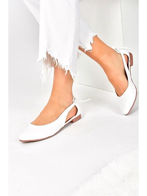 Fox Shoes Beyaz Kadın Babet H726324009