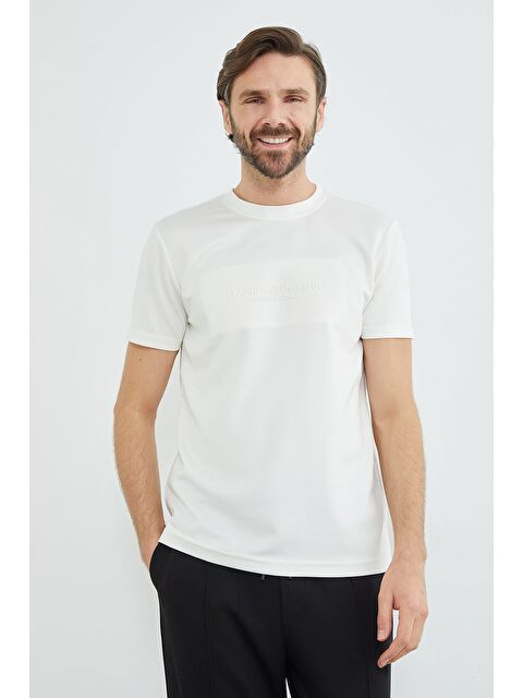 Fullamoda Slogan Baskılı Bisiklet Yaka Tişört