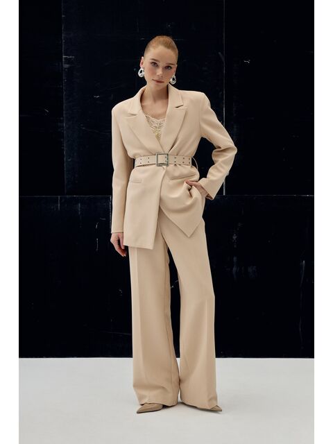 SATEEN Cepli Klasik Pantolon - Bej - S000405308-19928