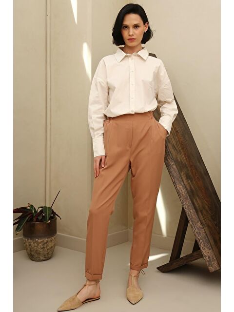 ALLDAY Toprak-Beli Lastikli Havuc Pantolon - S000334098-1358