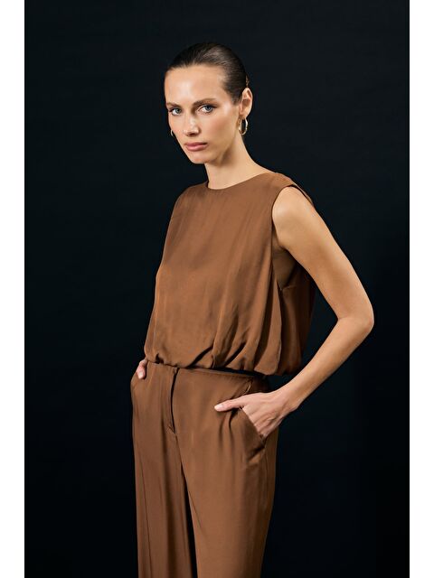 SATEEN Colin Bluz - Kahve