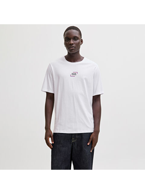 Jack & Jones Corp Graphic Erkek Beyaz Tişört - S000504587-20063