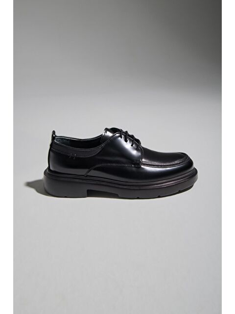 Letoon Orijinal Deri Kalın Taban Bağcıklı Günlük Klasik Ayakkabı