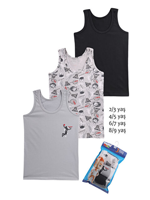 Domikids Erkek Çocuk Pamuklu Renkli Askılı Atlet - S000441181-27206