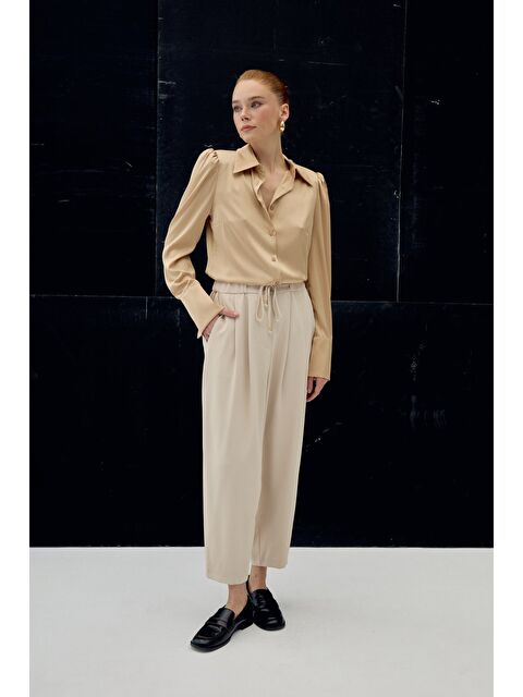 SATEEN Talia Pantolon - Bej - S000516483-19928