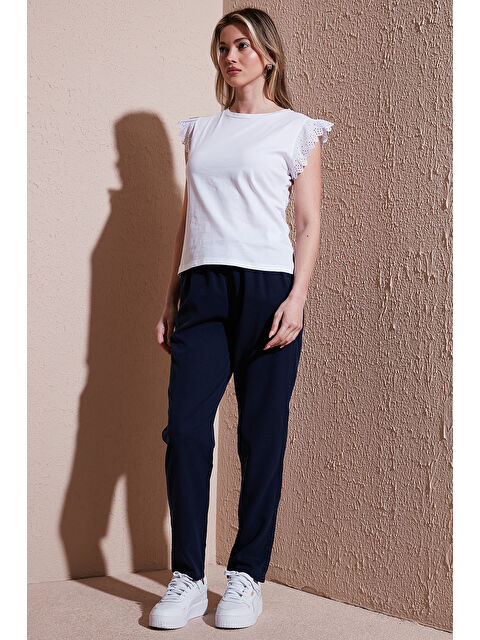 Fashion Friends Comfort Fit Yüksek Bel Düz Paça Pantolon 25Y0477K1 - S000375395-21164