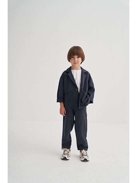 Magu Erkek Çocuk Pamuklu Lacivert Ceket Ve Pantolon 2'Li Takım - S000510818-21164