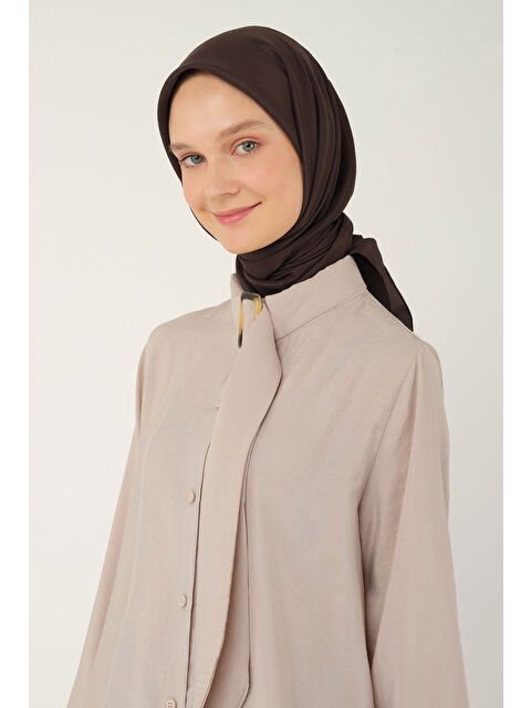 HE-QA Soft Kraş Eşarp Acı Kahve - S000422638-28102