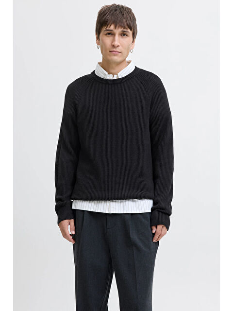 Jack & Jones Jjpannel Pamuk Karışım Regular Fit Bisiklet Yaka Kazak 12278916 - S000529864-19351