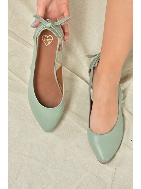 Fox Shoes Yeşil Kadın Babet H726324009 - S000031823-18194