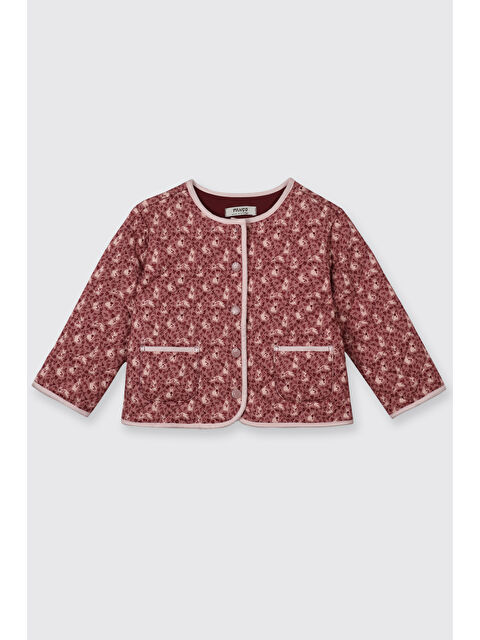 Panço Kız Bebek Kapitone Gül Kurusu Ceket - S000525939-20028