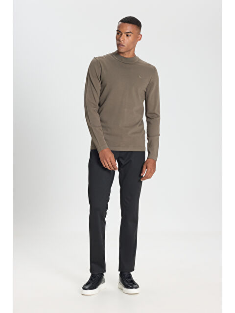 Altınyıldız Classics Erkek Siyah Slim Fit Dar Kesim 5 Cep Esnek Casual Pantolon