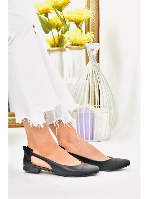 Fox Shoes Siyah Kadın Babet H726324009 - S000031823-19351