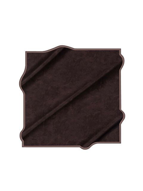 AKER Kahverengi 100X100 İpek Krep Saten - S000485767-19413