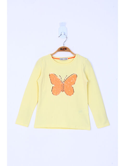 Toontoykids Kız Çocuk Kelebek Pullu Tişört - S000500873-20072