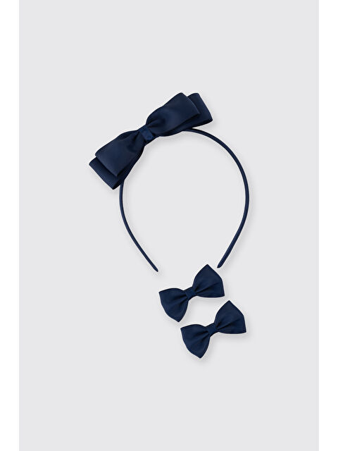 Panço Kız Bebek Lacivert Taç Toka Seti - S000525943-21164