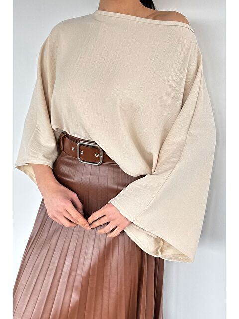 Gülseli Kadın Yarasa Kol Salaş Bluz