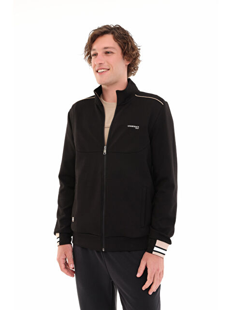 Lumberjack ML FRANKY 18BA-108 5PR Siyah Erkek Fermuarlı Sweatshirt Hırka - S000441113-19351