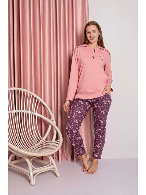 Myhanne Desenli Kadın Pijama Takımı 3025 - S000457750-23490