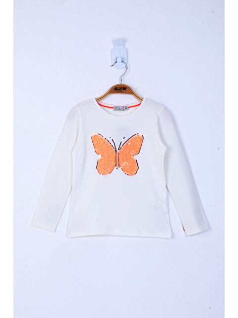 Toontoykids Kız Çocuk Kelebek Pullu Tişört - S000500873-19965