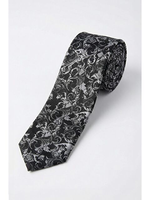 Sabri Özel Siyah %100 Mikrofiber Erkek Kravat - S000525957-19351