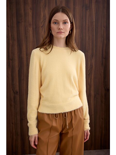 HE-QA İnce Tüylü Basic Kazak Soft Sarı - S000474566-20072