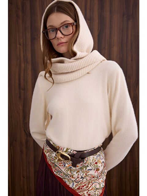 HE-QA İnce Tüylü Basic Kazak Açık Vanilya - S000474566-17162