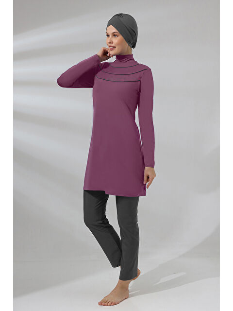 Remsa Büyük Beden Elastanlı Tam Kapalı Tesettür Mayo 1286 Fuşya - S000347005-18686