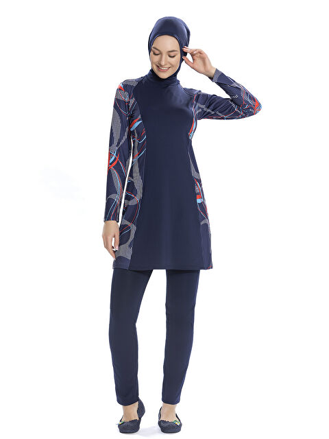 Remsa Elastanlı Tam Kapalı Tesettür Mayo 266 02 Lacivert - S000347006-21164
