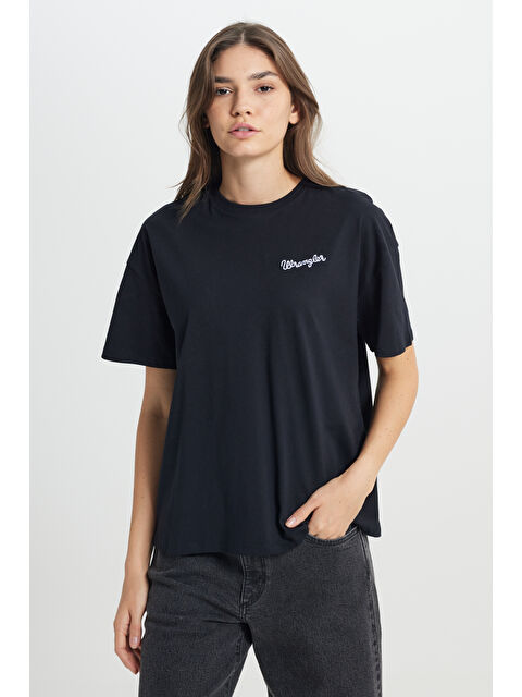 Wrangler Regular Fit Normal Kesim Bisiklet Yaka %100 Pamuk Siyah Tişört - S000530653-19351