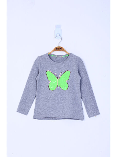 Toontoykids Kız Çocuk Kelebek Pullu Tişört - S000500873-6354