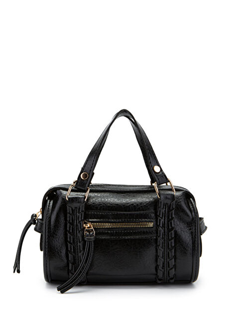 Minebag Örgü Ve Sarkıt Detaylı Jimmy Kadın Çapraz Çanta Siyah - S000516547-19351