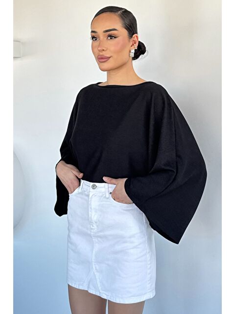 Gülseli Kadın Yarasa Kol Salaş Bluz