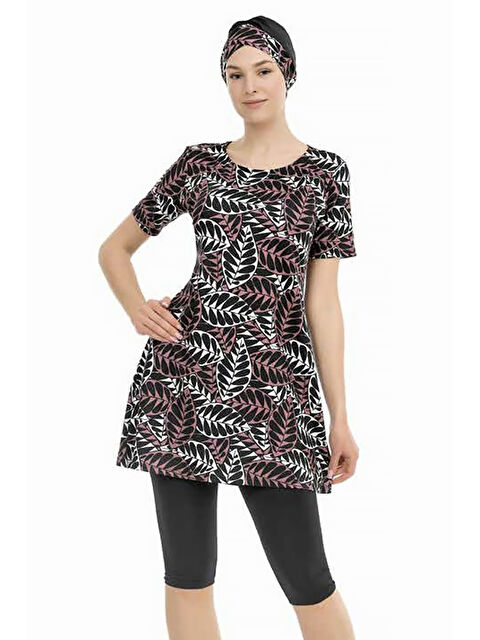 Remsa Kısa Kollu Yarı Kapalı Mayo 207-511 Siyah - S000347013-19351