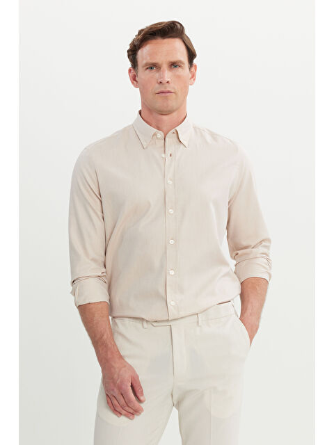 Altınyıldız Classics Erkek Bej Gömlek