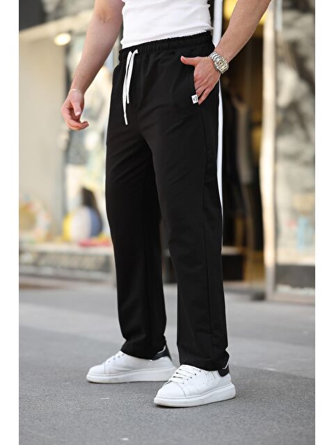 Madmext Siyah Rahat Kesim Erkek Eşofman Altı E6575 - S000428107-19351