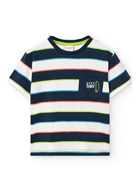 Boboli Çizgili Erkek Çocuk Tshirt - S000457719-23173