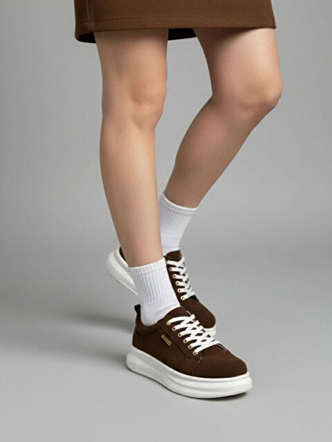 marinarosse Kadın Less Koyu Kahve Süet Kalın Tabanlı Ortopedik Günlük Sneaker - S000509035-29704