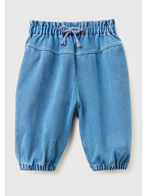 United Colors Of Benetton Bebek Elastik Bantlı Büzgü İpli Oversize Denim Jogger Pantolon - S000517299-23173