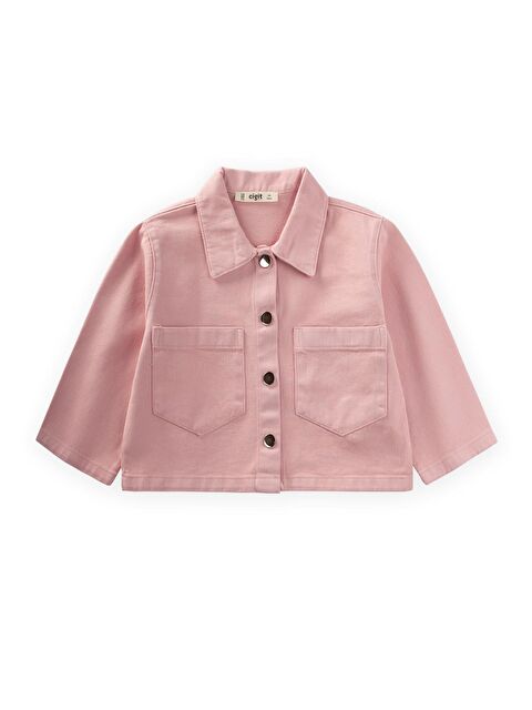 CİGİT Büyük Çift Cepli Gabardin Ceket 2-7 Yaş Pembe - S000464167-2280